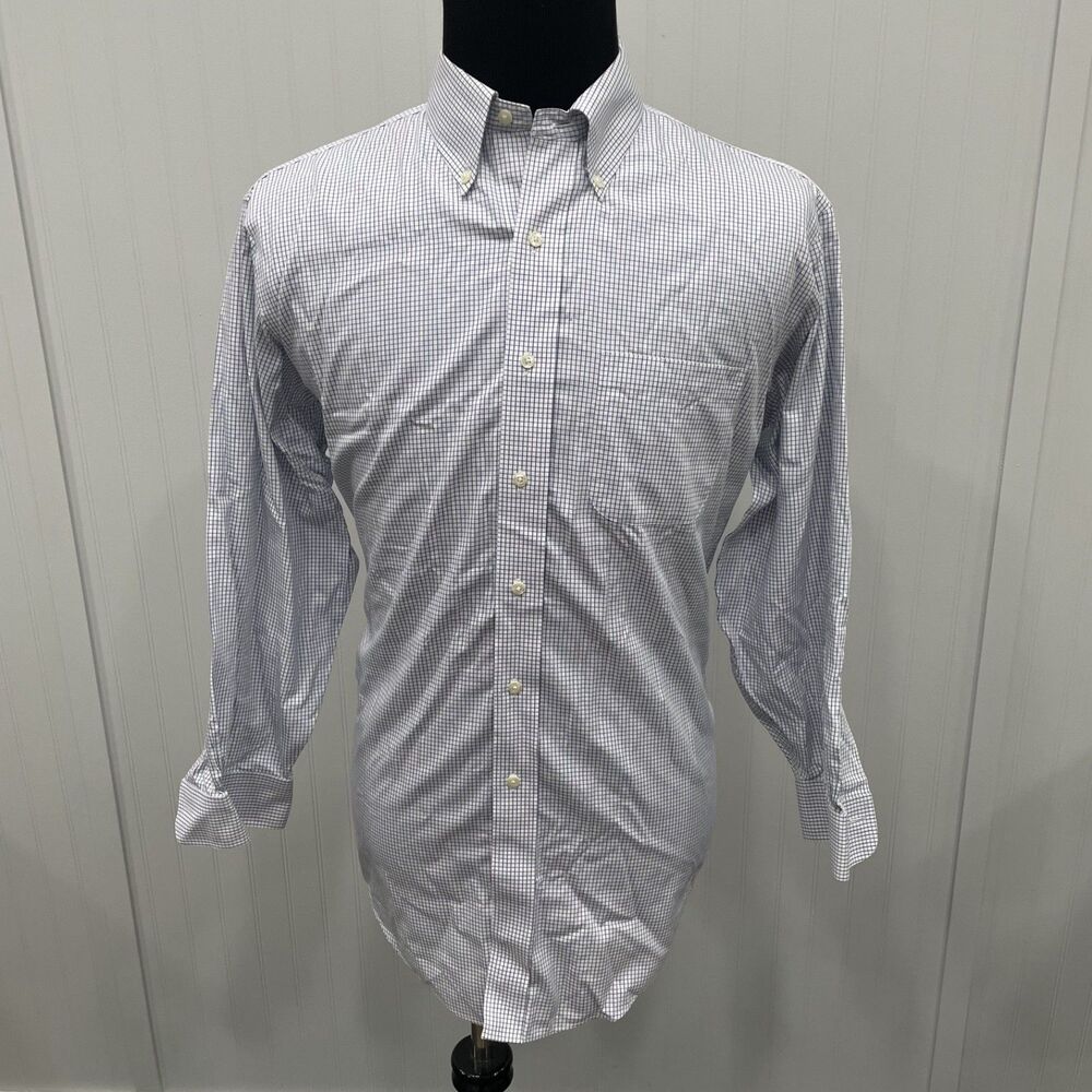 Brooks Brothers Men's 16.5" 2/3 Sleeve Non-Iron Cotton Button-Front Dress Shirt